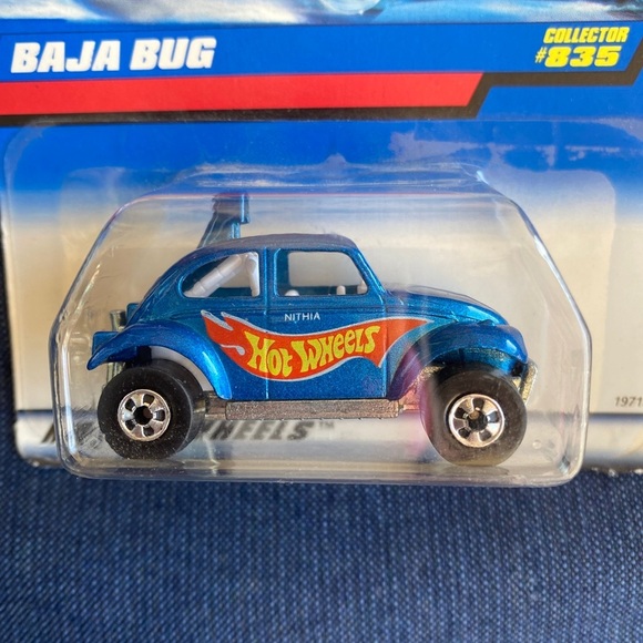 1997 Vintage Hot Wheels Collector #835 BAJA BUG Blue w/Chrome BW Spoke W… - Picture 6 of 6